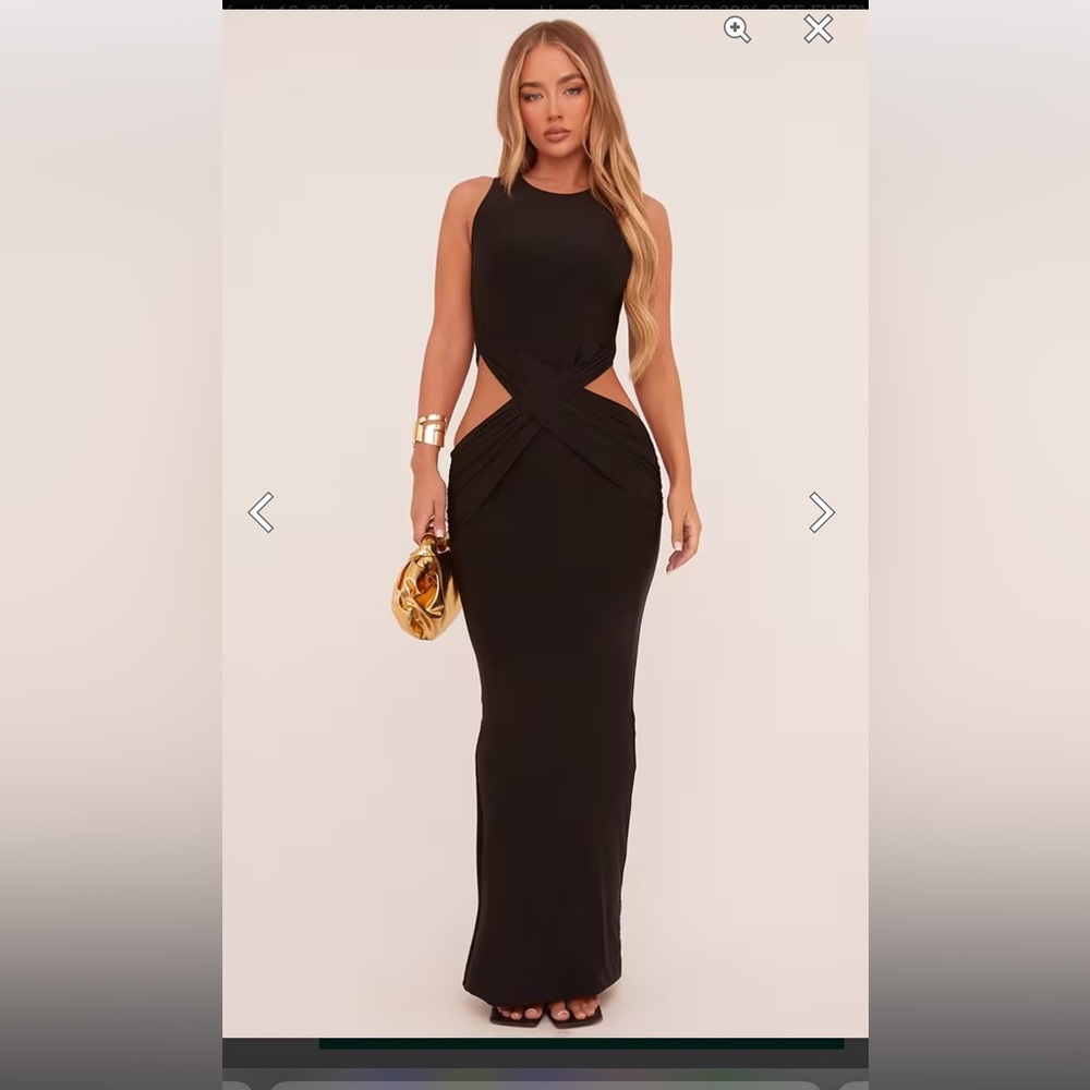 Black maxi cut out dress